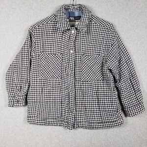 ZARA Plaid Flannel Shirt Jacket Lined Button Down Overshirt Men's Unisex